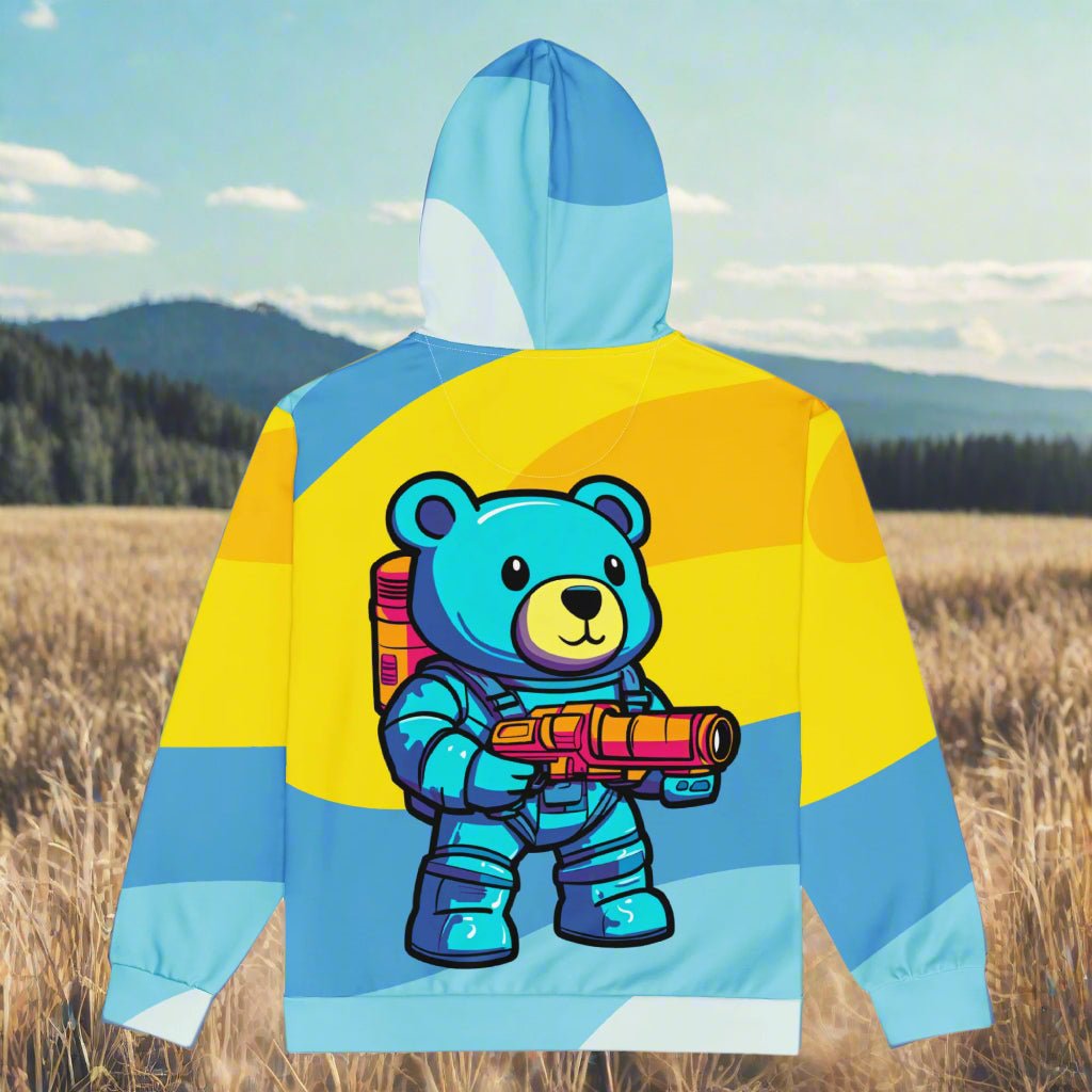Cosmo the Cuddlebear - Unisex All - Over Print Zip Hoodie - BBairt