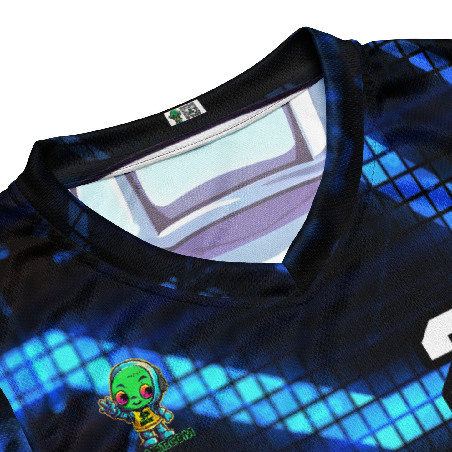 Cyber Critter - Recycled unisex basketball jersey - Digital Pulse Colorway - BBairt
