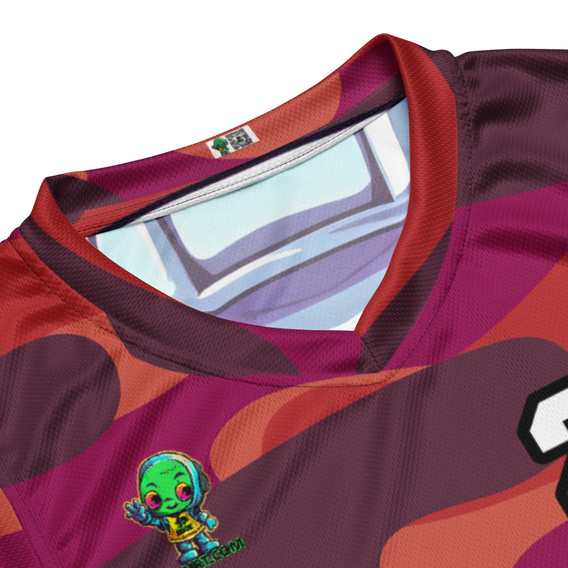 Cyber Critter - Recycled unisex basketball jersey - Inferno Camo Colorway - BBairt
