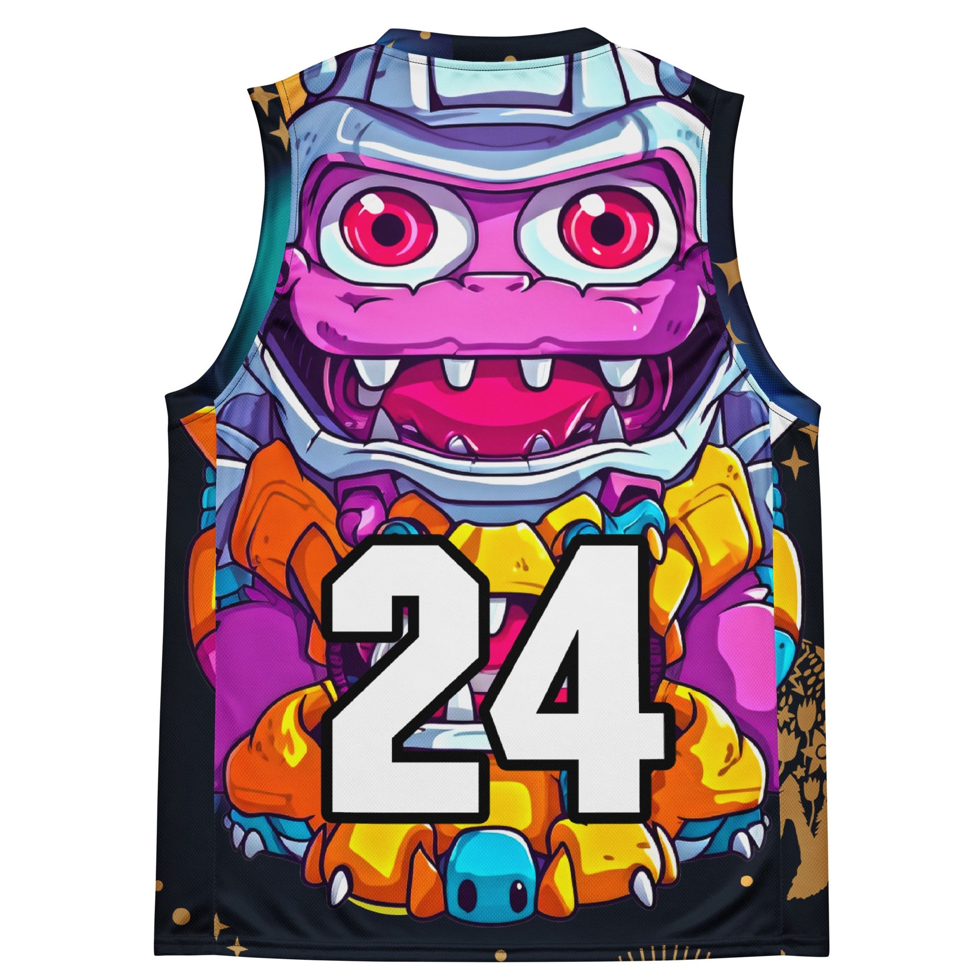 Cyber Critter - Recycled unisex basketball jersey - Nebula Night Colorway - BBairt