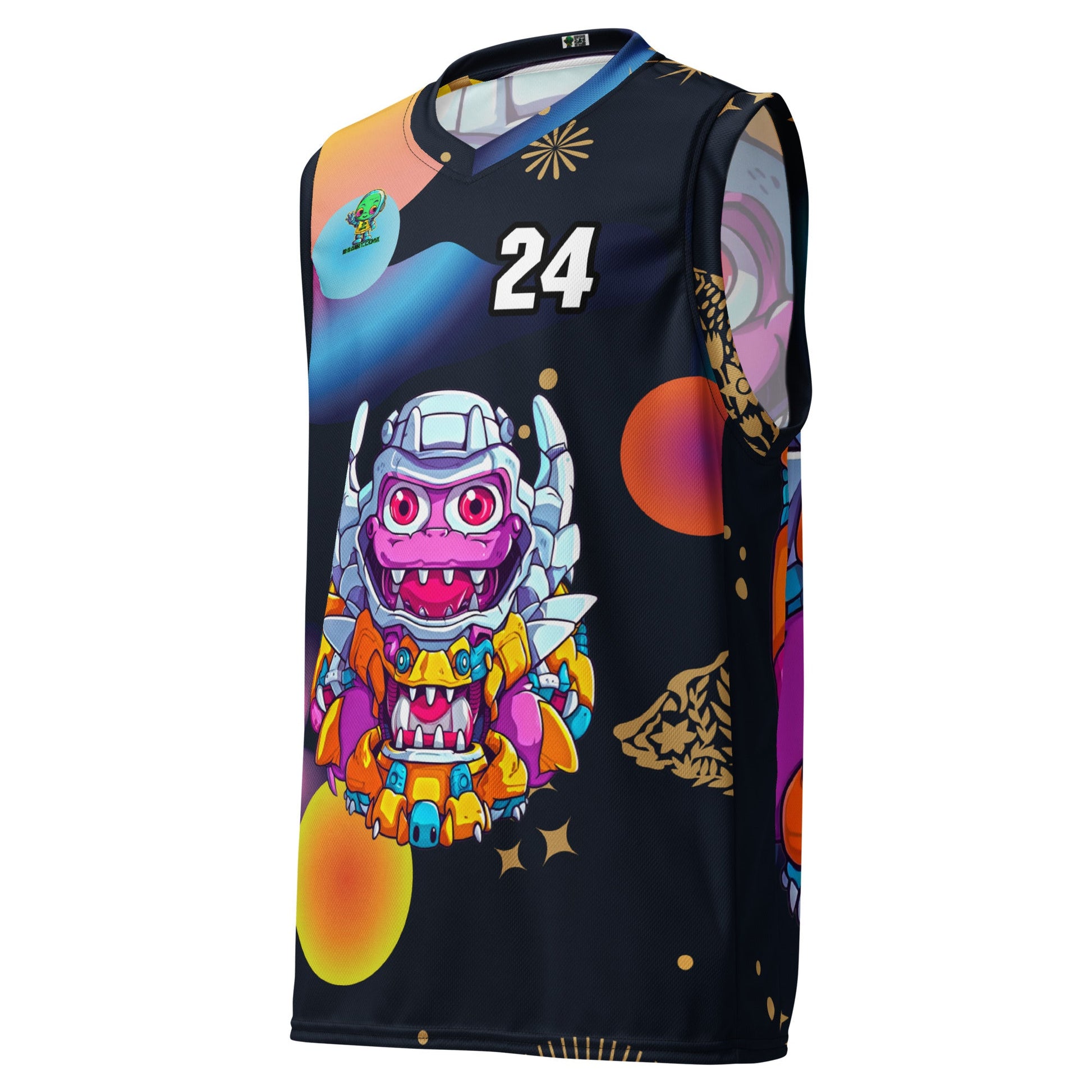 Cyber Critter - Recycled unisex basketball jersey - Nebula Night Colorway - BBairt