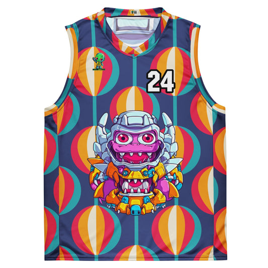Cyber Critter - Recycled unisex basketball jersey - Retro Carnival Colorway - BBairt