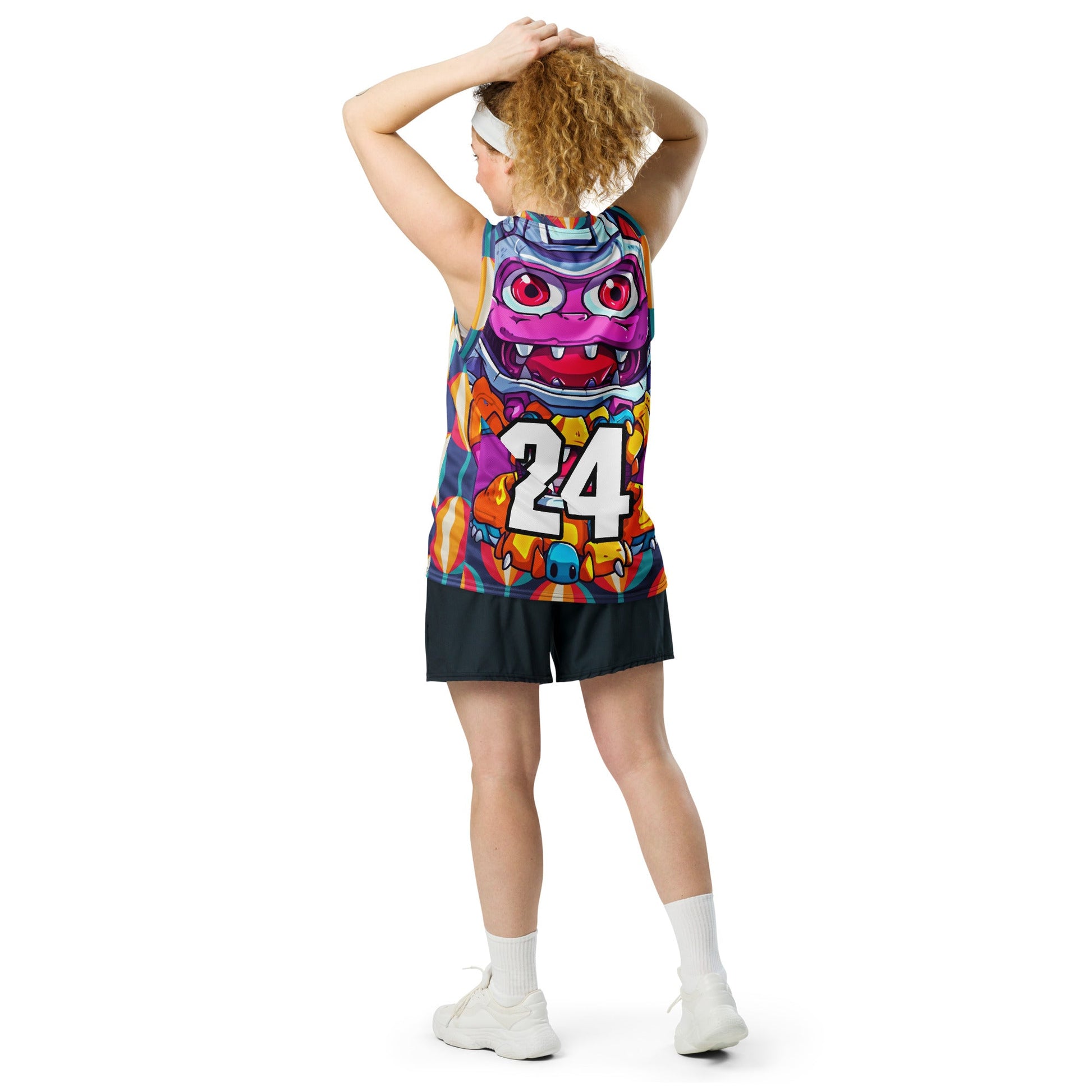 Cyber Critter - Recycled unisex basketball jersey - Retro Carnival Colorway - BBairt