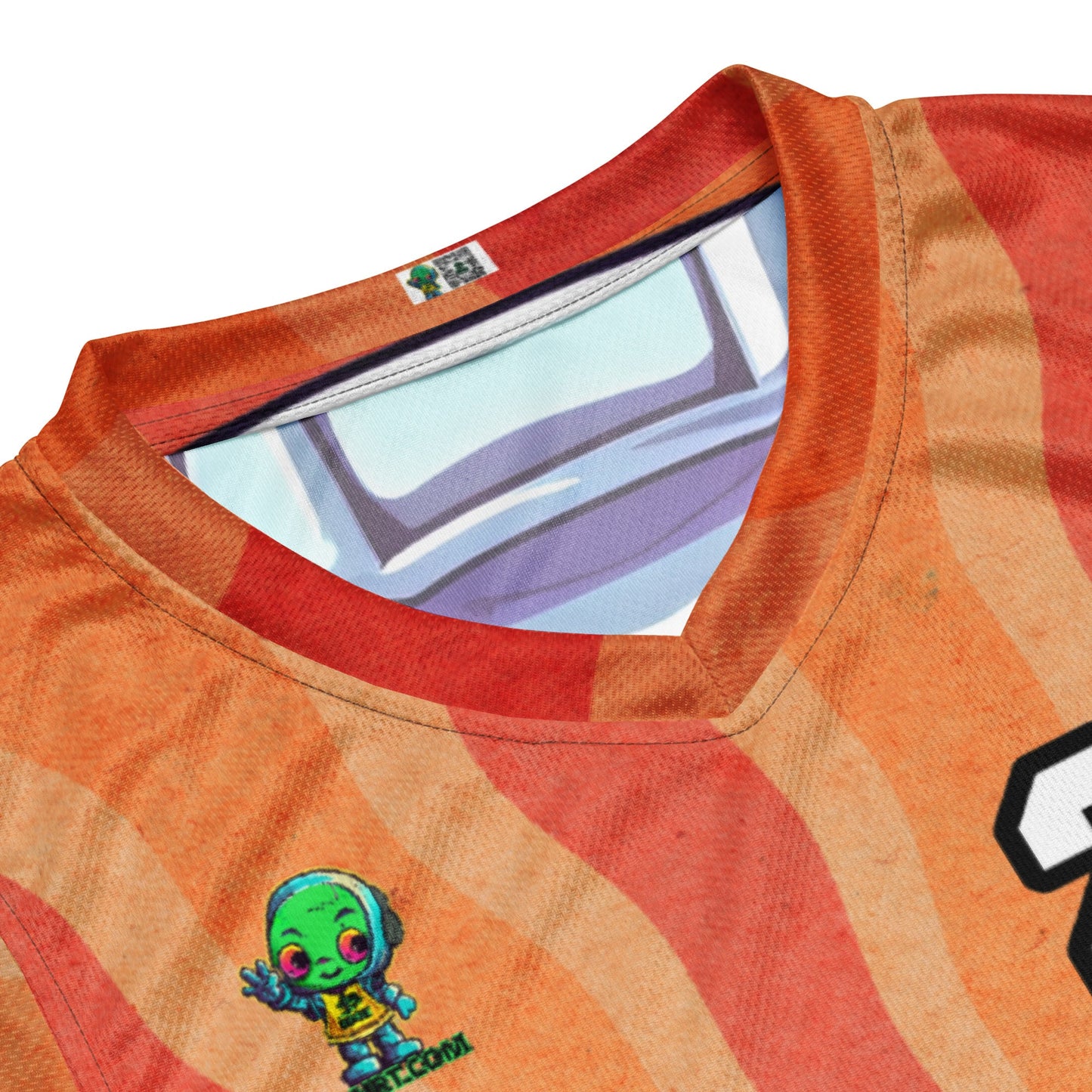 Cyber Critter - Recycled unisex basketball jersey - Solar Flare Colorway - BBairt