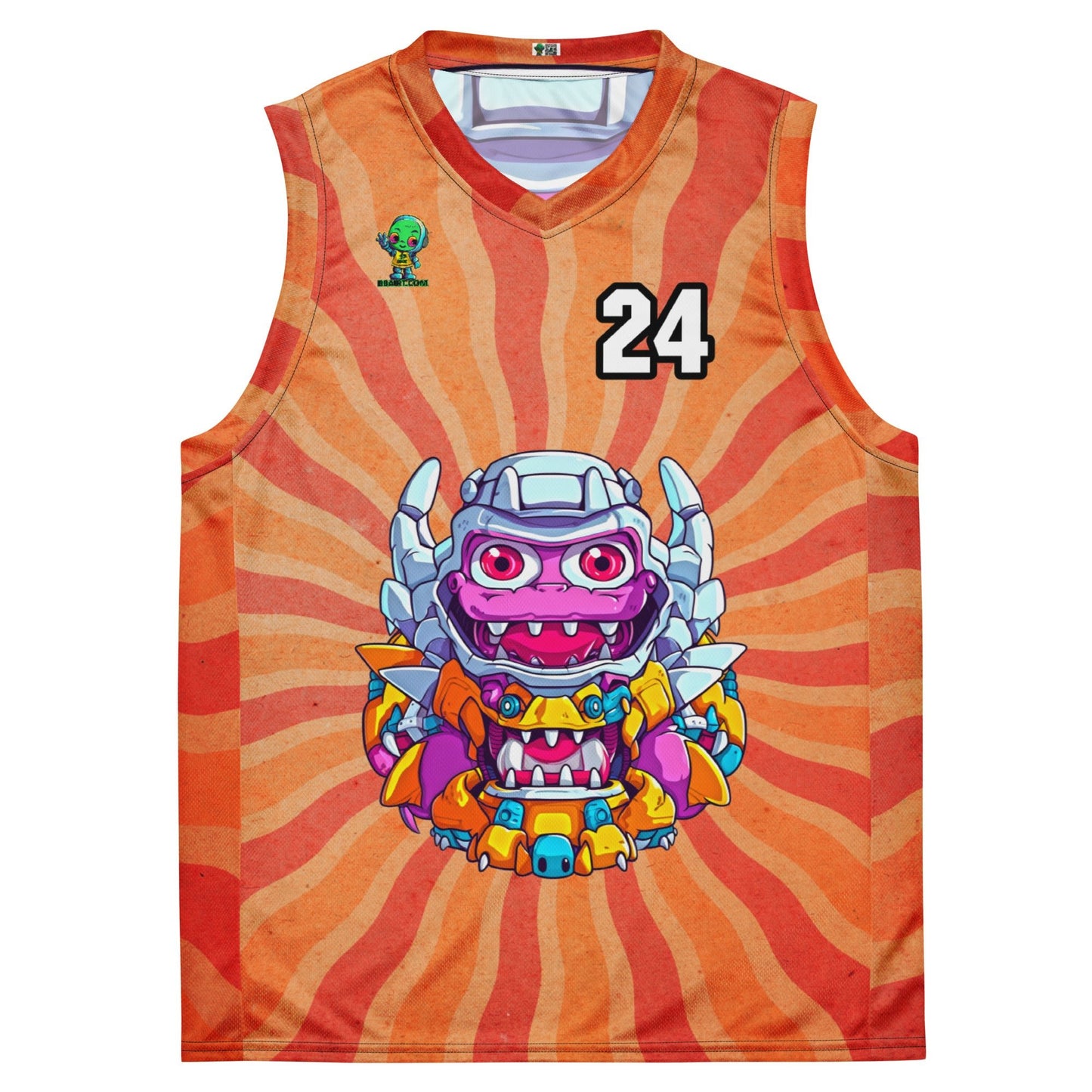 Cyber Critter - Recycled unisex basketball jersey - Solar Flare Colorway - BBairt