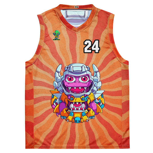 Cyber Critter - Recycled unisex basketball jersey - Solar Flare Colorway - BBairt