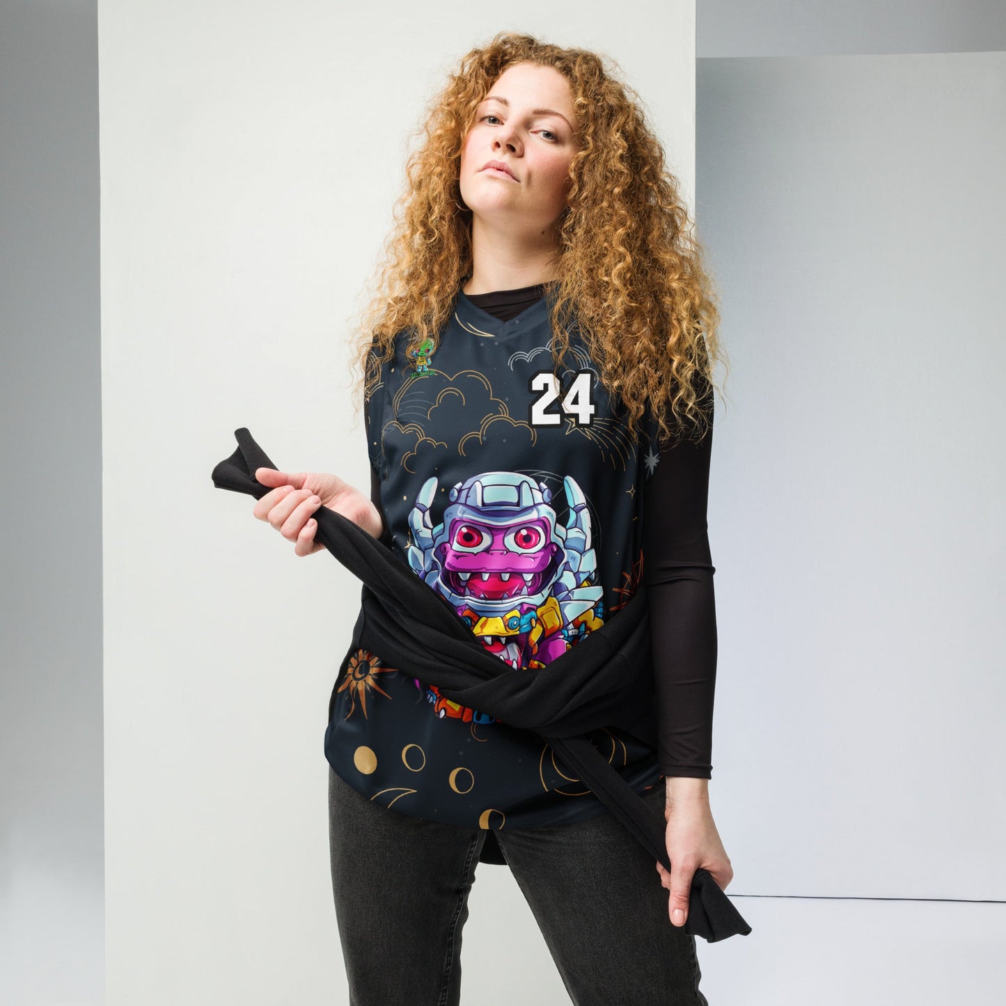 Cyber Critter - Recycled unisex basketball jersey - Starry Odyssey Colorway - BBairt