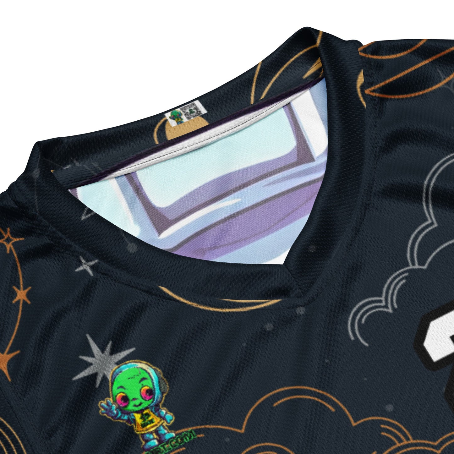 Cyber Critter - Recycled unisex basketball jersey - Starry Odyssey Colorway - BBairt