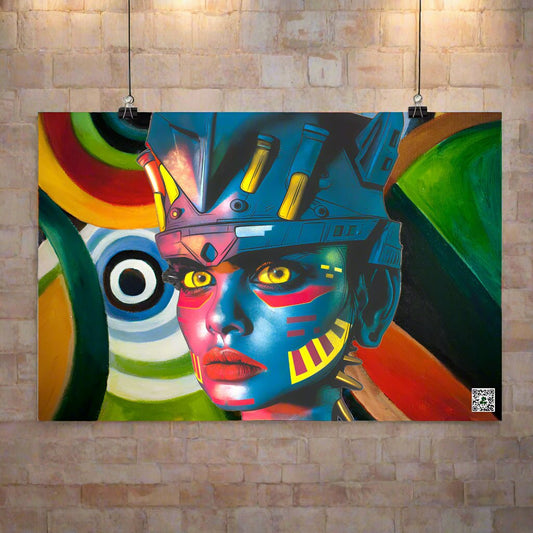 Cyber Empress - Photo paper poster - Abstract Spectrum Colorway - BBairt