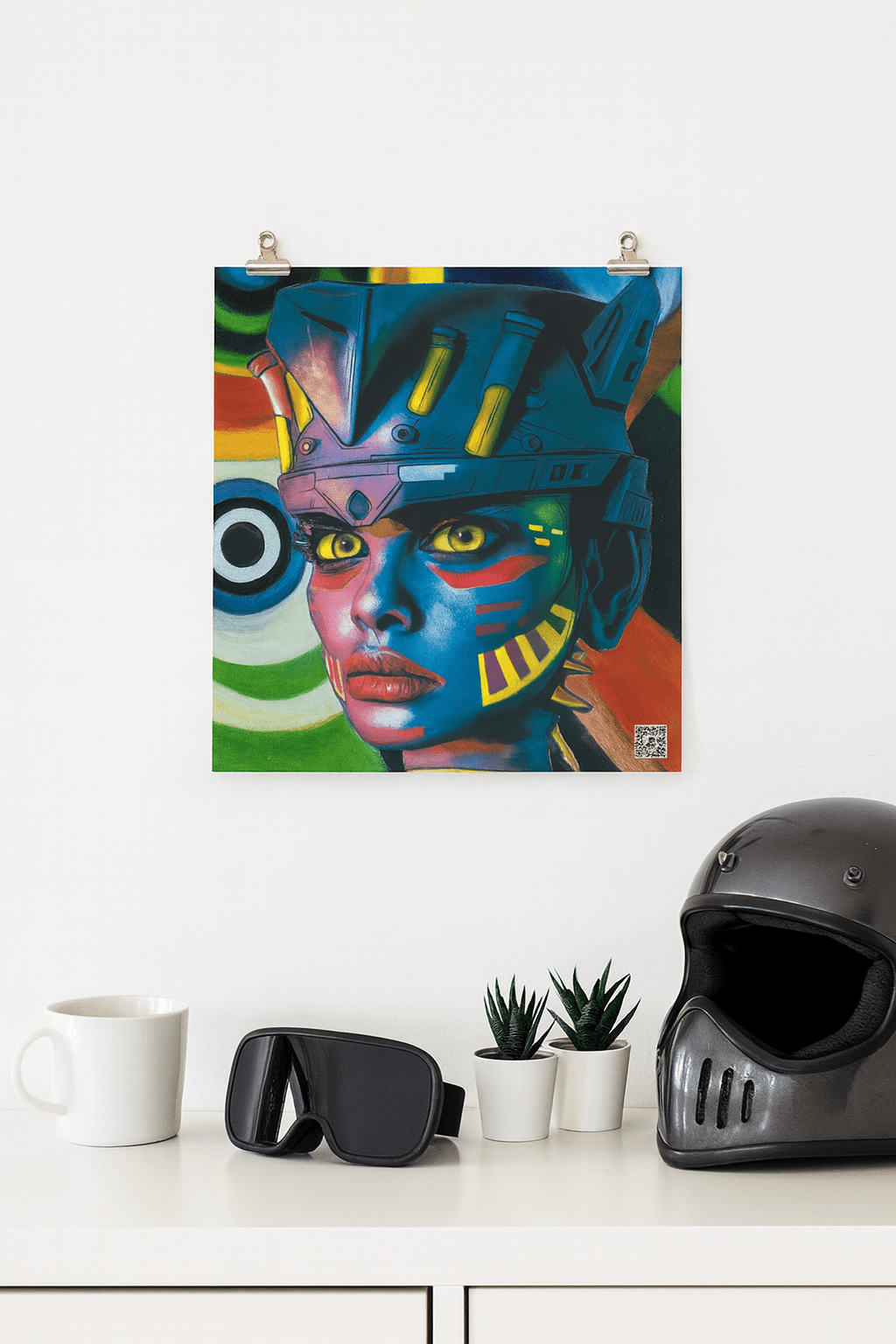 Cyber Empress - Photo paper poster - Abstract Spectrum Colorway - BBairt
