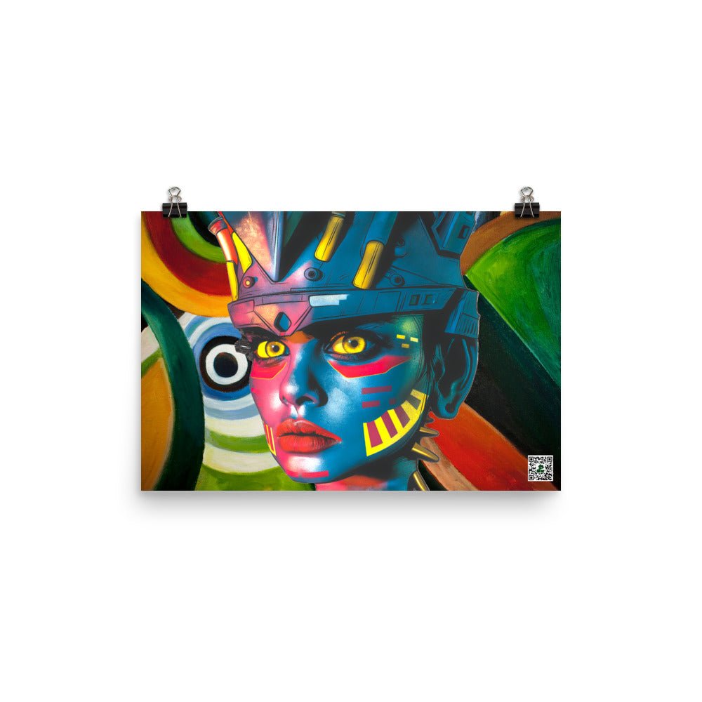 Cyber Empress - Photo paper poster - Abstract Spectrum Colorway - BBairt