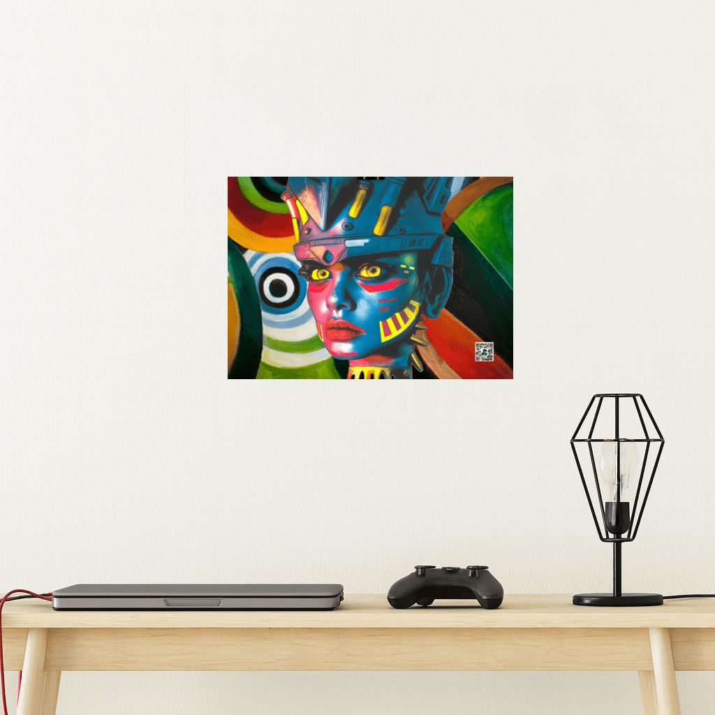 Cyber Empress - Photo paper poster - Abstract Spectrum Colorway - BBairt