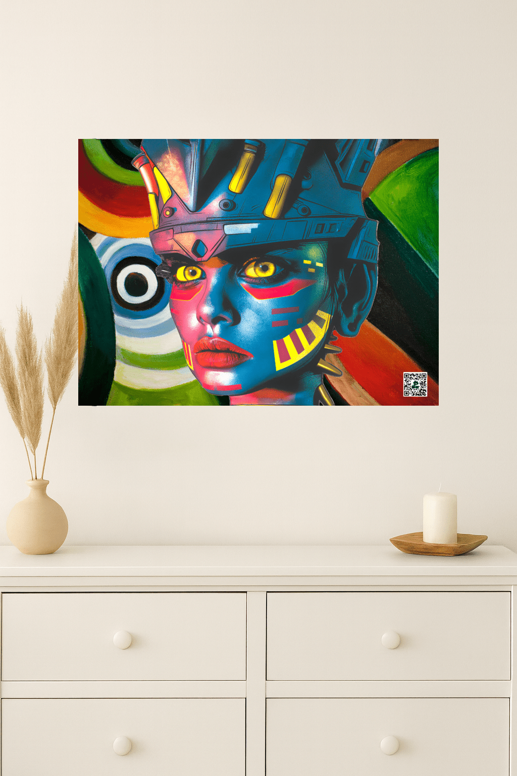 Cyber Empress - Photo paper poster - Abstract Spectrum Colorway - BBairt