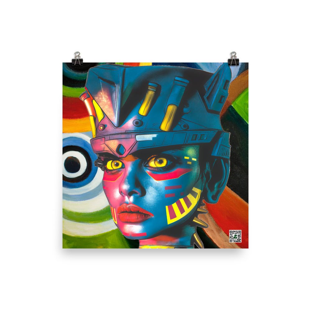 Cyber Empress - Photo paper poster - Abstract Spectrum Colorway - BBairt