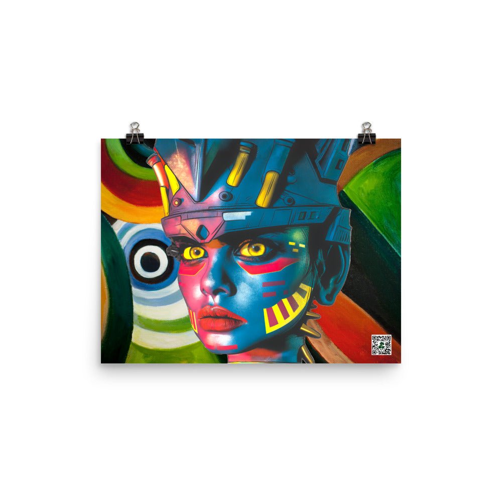 Cyber Empress - Photo paper poster - Abstract Spectrum Colorway - BBairt