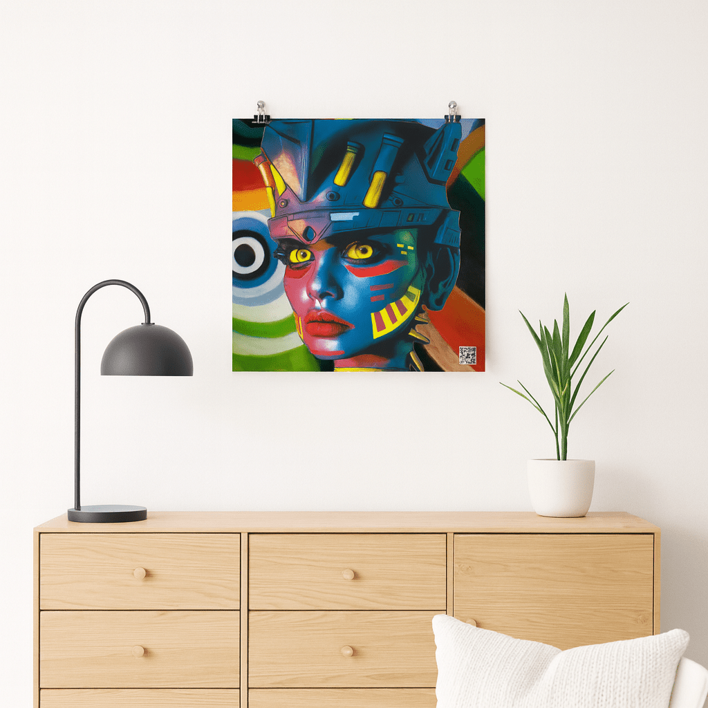 Cyber Empress - Photo paper poster - Abstract Spectrum Colorway - BBairt