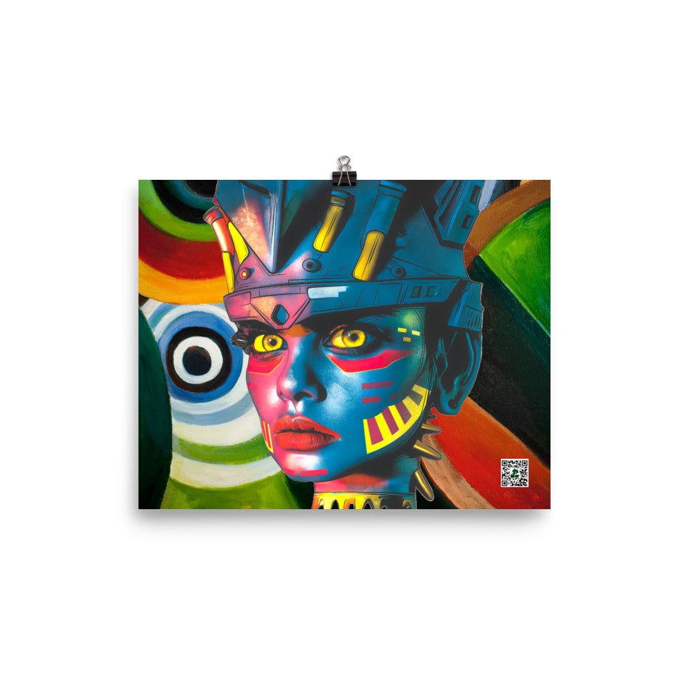 Cyber Empress - Photo paper poster - Abstract Spectrum Colorway - BBairt