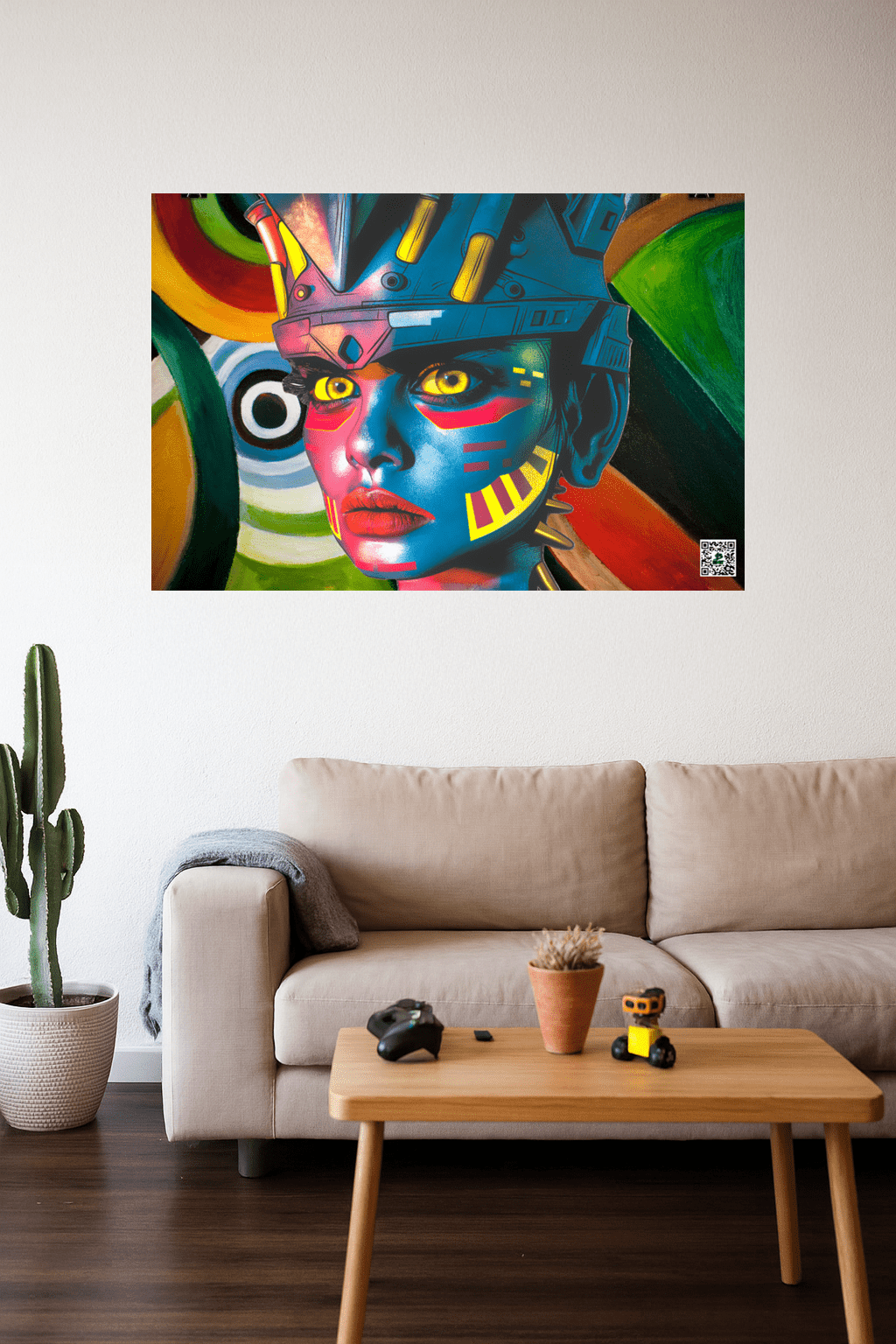 Cyber Empress - Photo paper poster - Abstract Spectrum Colorway - BBairt