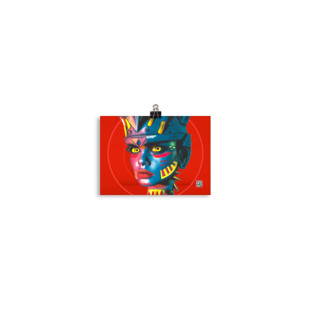 Cyber Empress - Photo paper poster - Crimson Vortex Colorway - BBairt