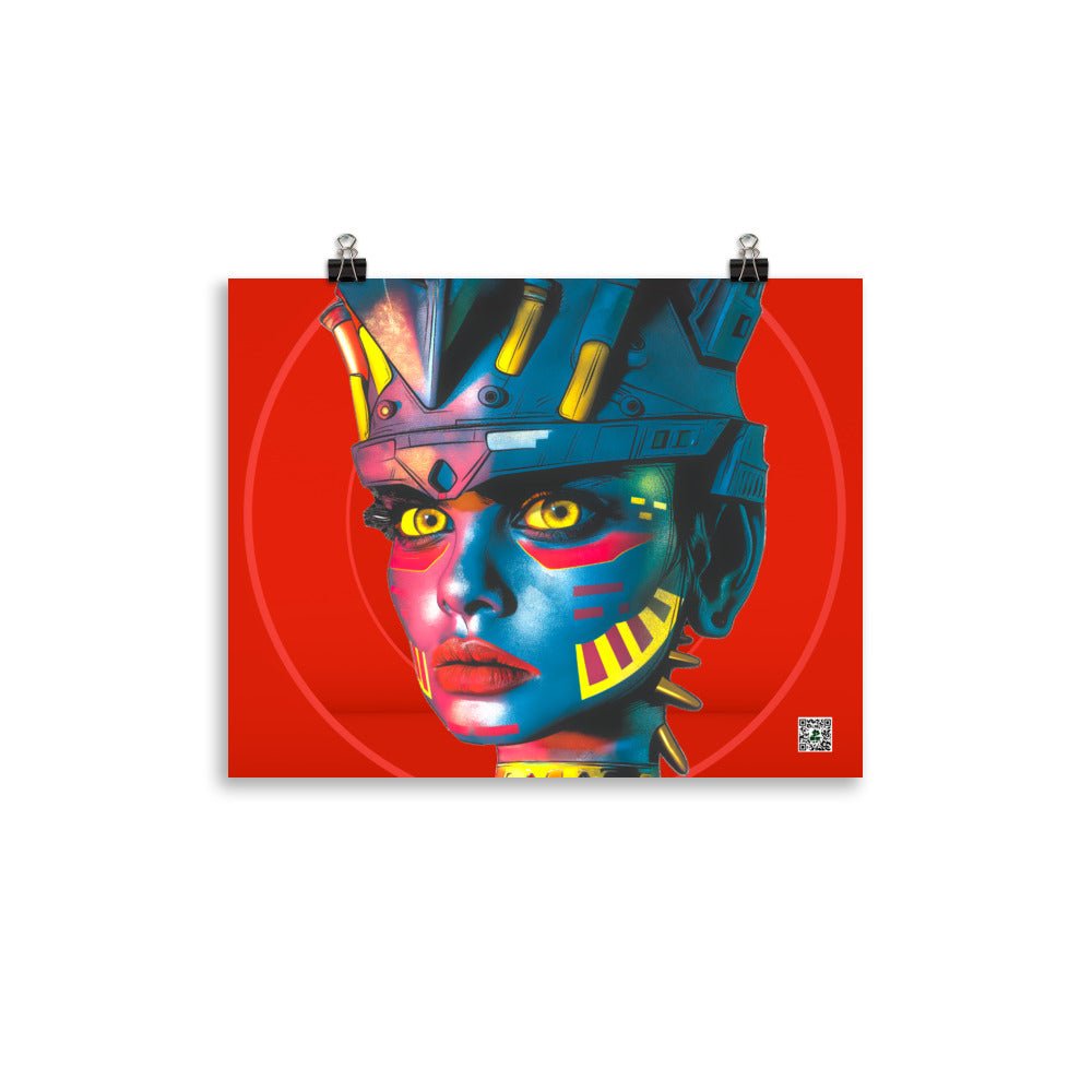 Cyber Empress - Photo paper poster - Crimson Vortex Colorway - BBairt
