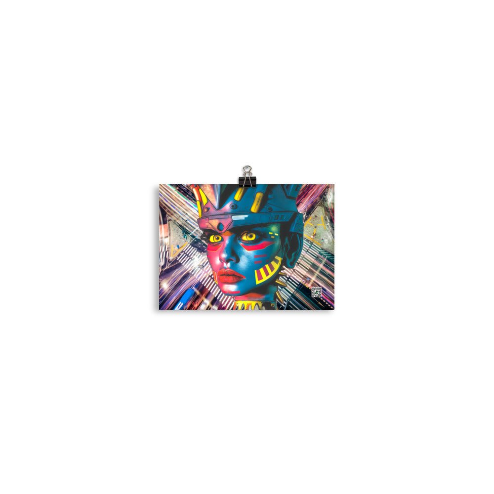 Cyber Empress - Photo paper poster - Electric Metropolis Colorway - BBairt