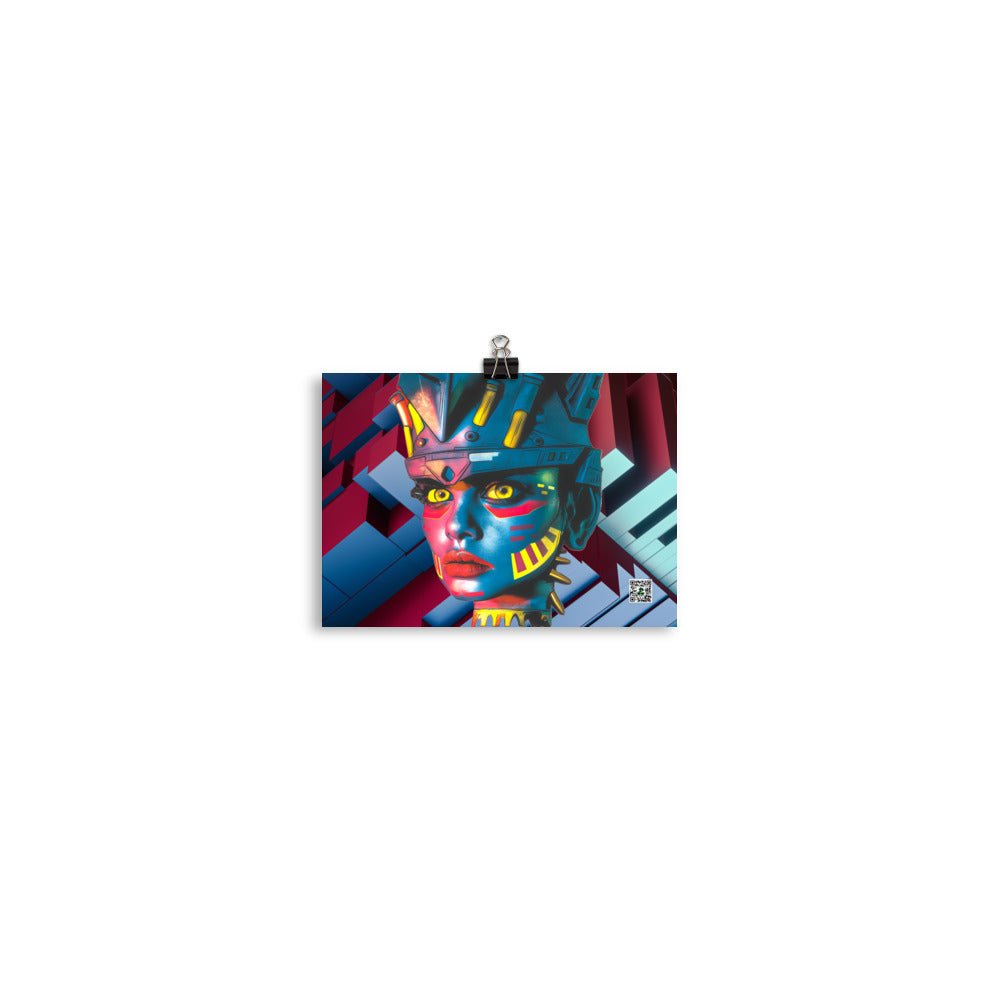 Cyber Empress - Photo paper poster - Geometric Pulse Colorway - BBairt