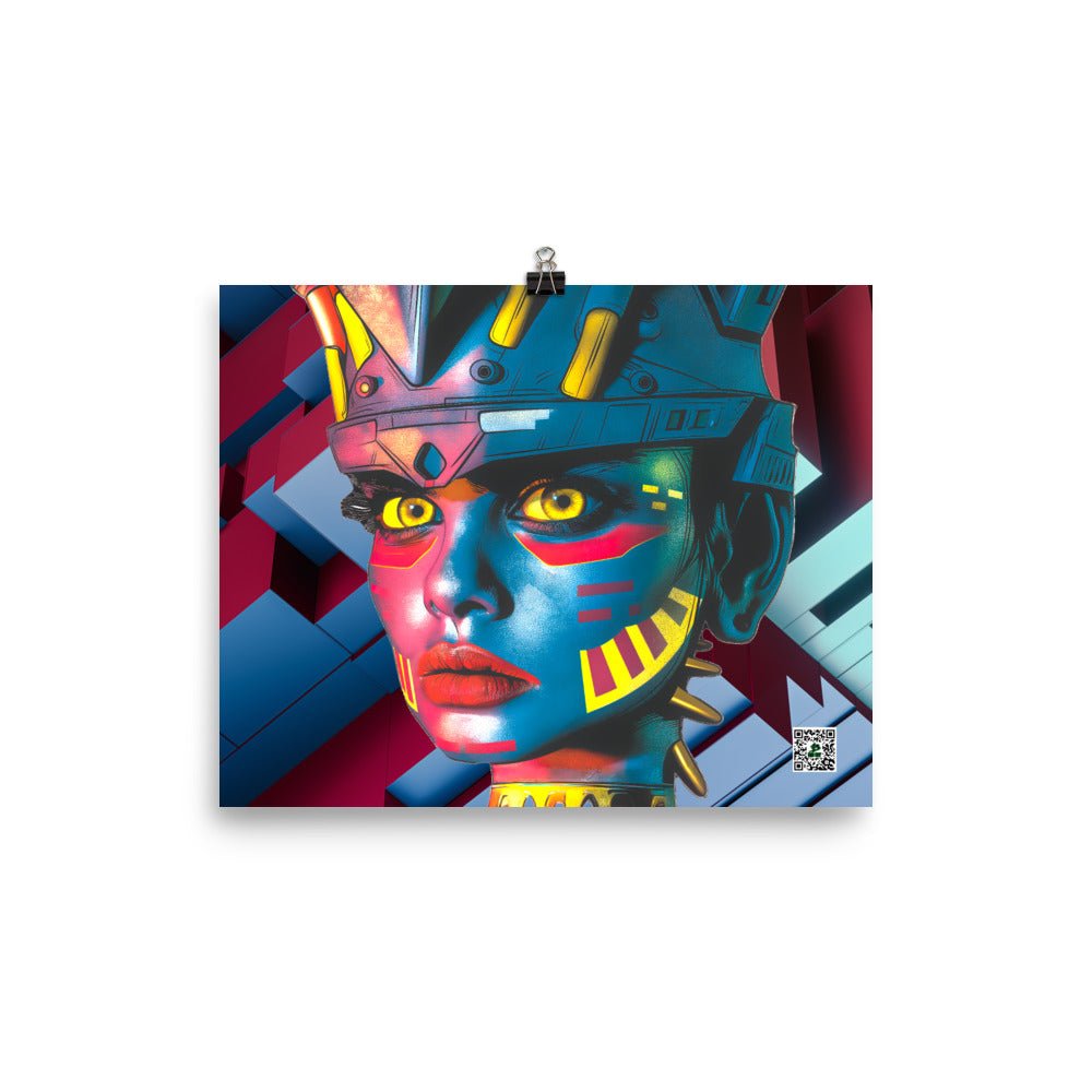 Cyber Empress - Photo paper poster - Geometric Pulse Colorway - BBairt