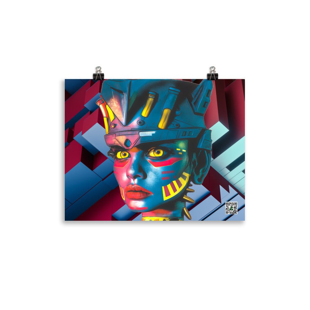 Cyber Empress - Photo paper poster - Geometric Pulse Colorway - BBairt