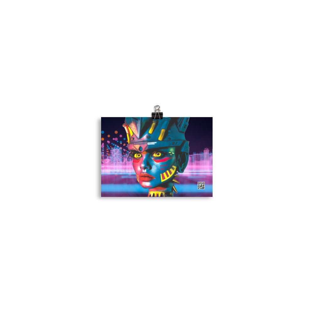 Cyber Empress - Photo paper poster - Neon Skyline Colorway - BBairt