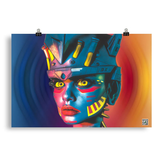 Cyber Empress - Photo paper poster - Prismatic Wave Colorway - BBairt