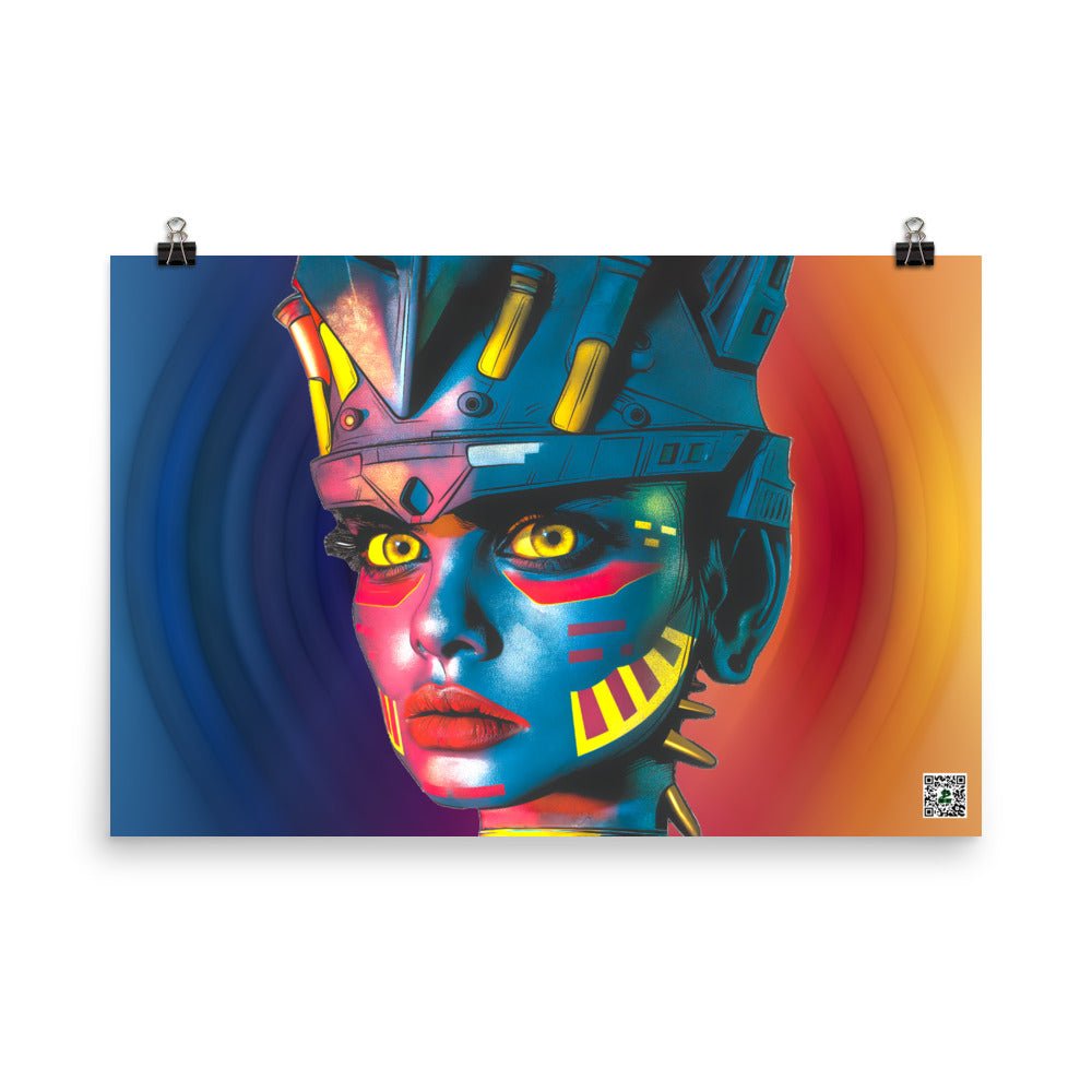Cyber Empress - Photo paper poster - Prismatic Wave Colorway - BBairt