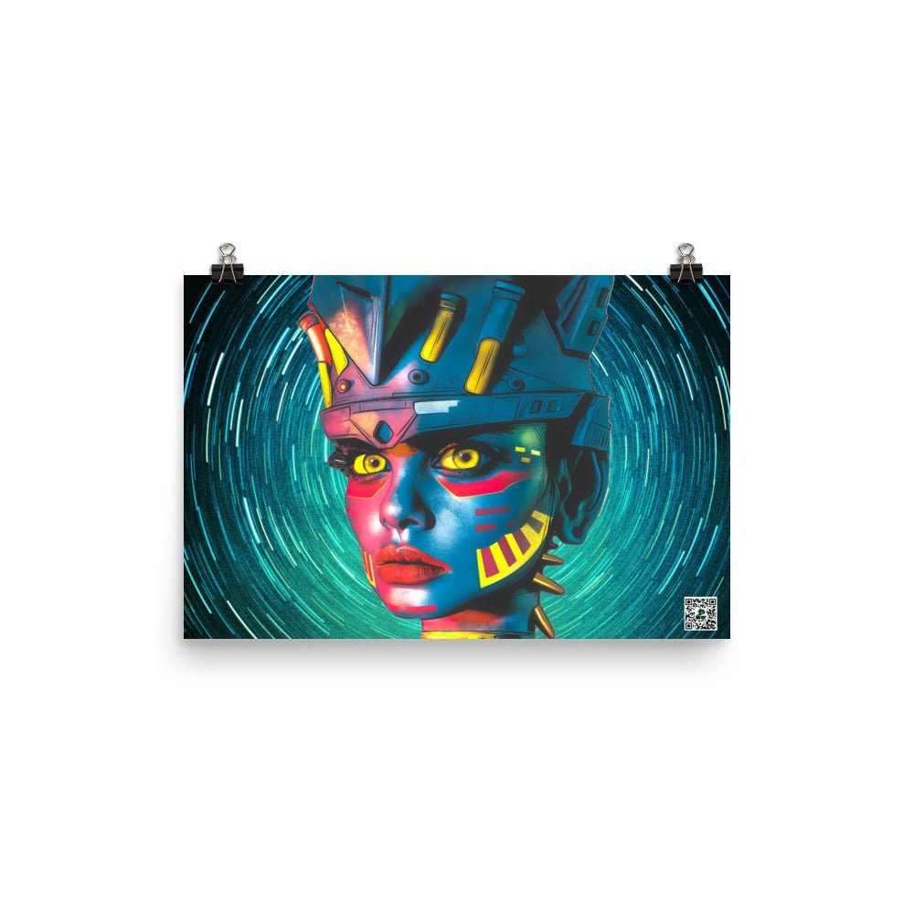 Cyber Empress - Photo paper poster - Stellar Vortex Colorway - BBairt