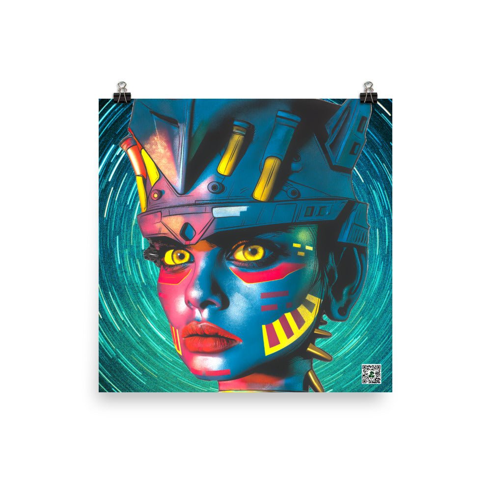 Cyber Empress - Photo paper poster - Stellar Vortex Colorway - BBairt