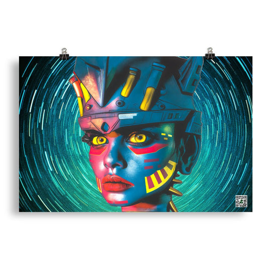 Cyber Empress - Photo paper poster - Stellar Vortex Colorway - BBairt