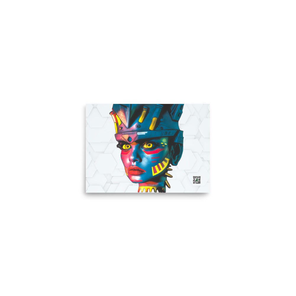 Cyber Empress - Photo paper poster - White Hex Colorway - BBairt