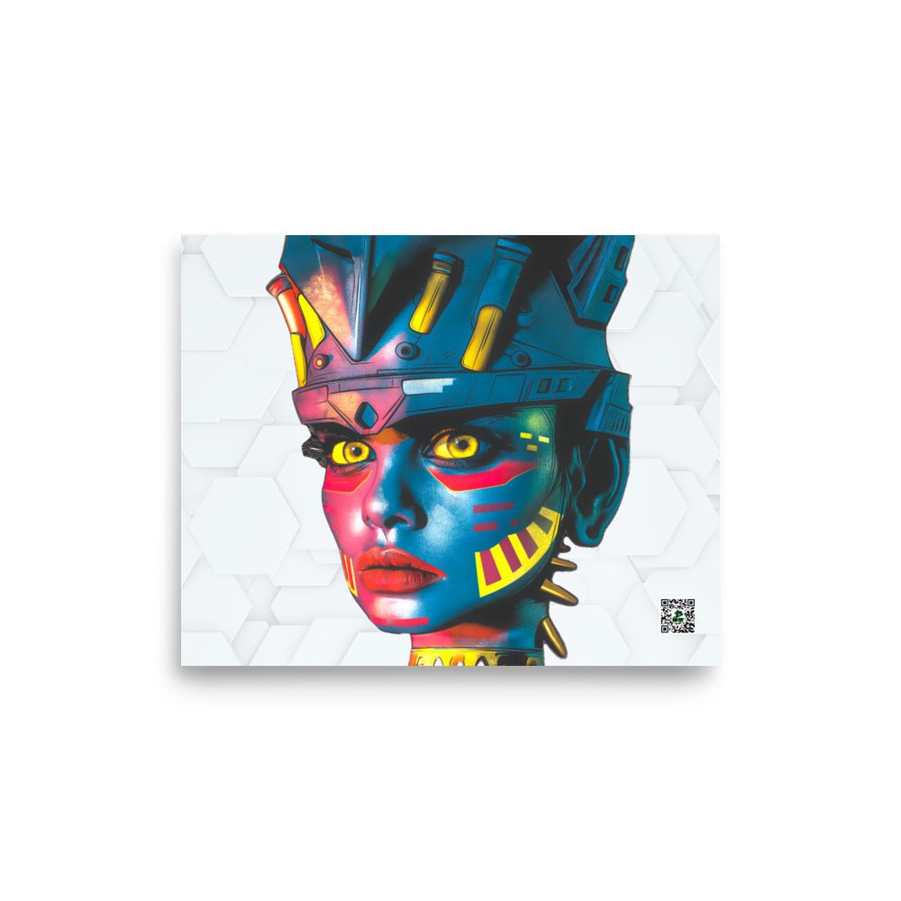 Cyber Empress - Photo paper poster - White Hex Colorway - BBairt