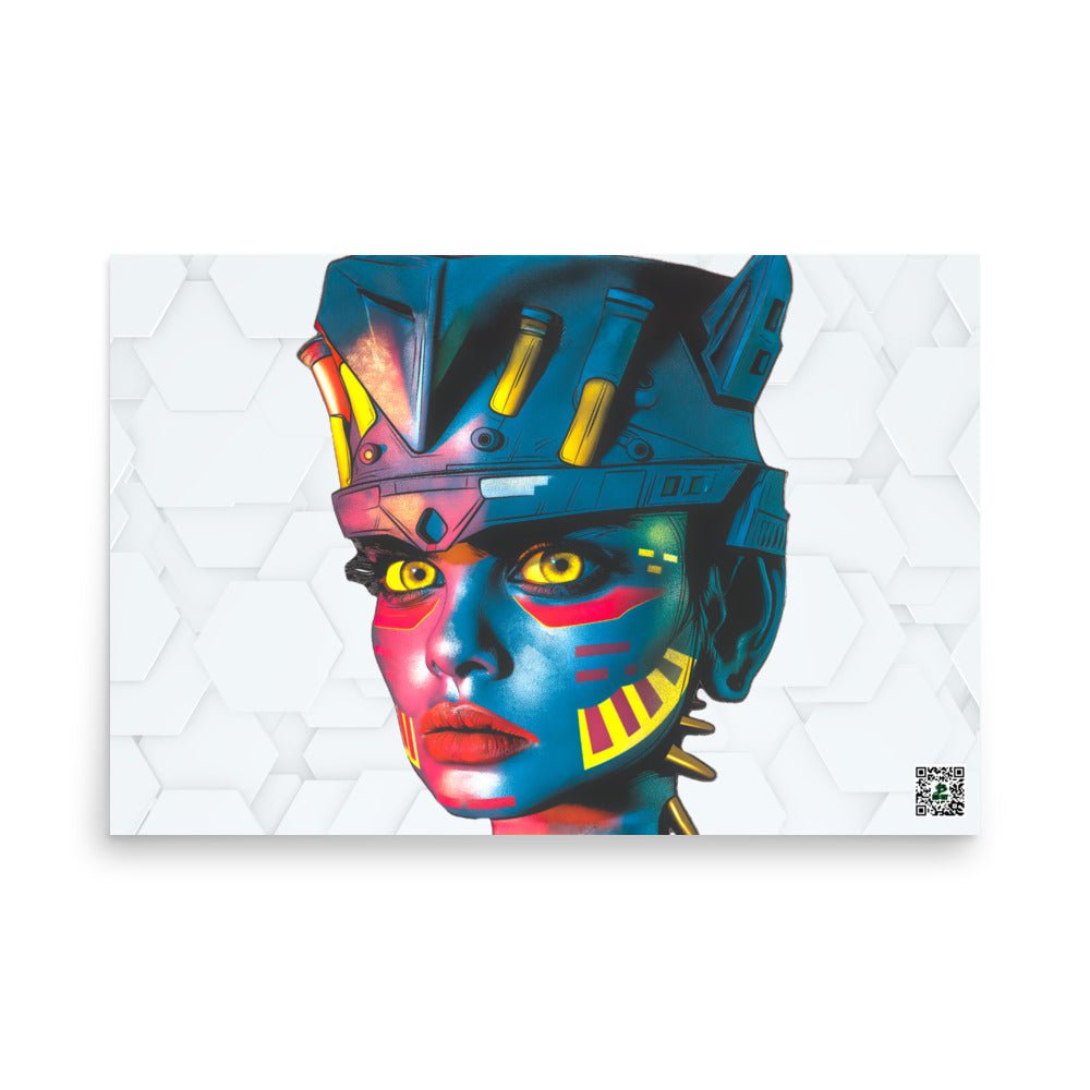 Cyber Empress - Photo paper poster - White Hex Colorway - BBairt