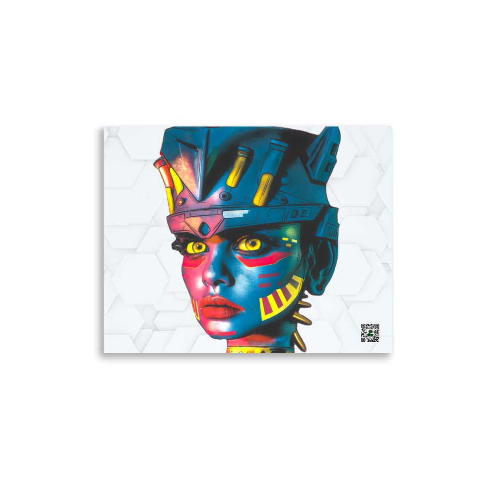 Cyber Empress - Photo paper poster - White Hex Colorway - BBairt