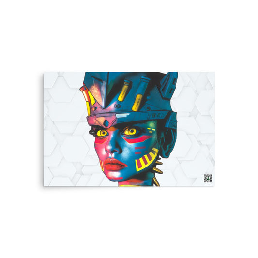 Cyber Empress - Photo paper poster - White Hex Colorway - BBairt