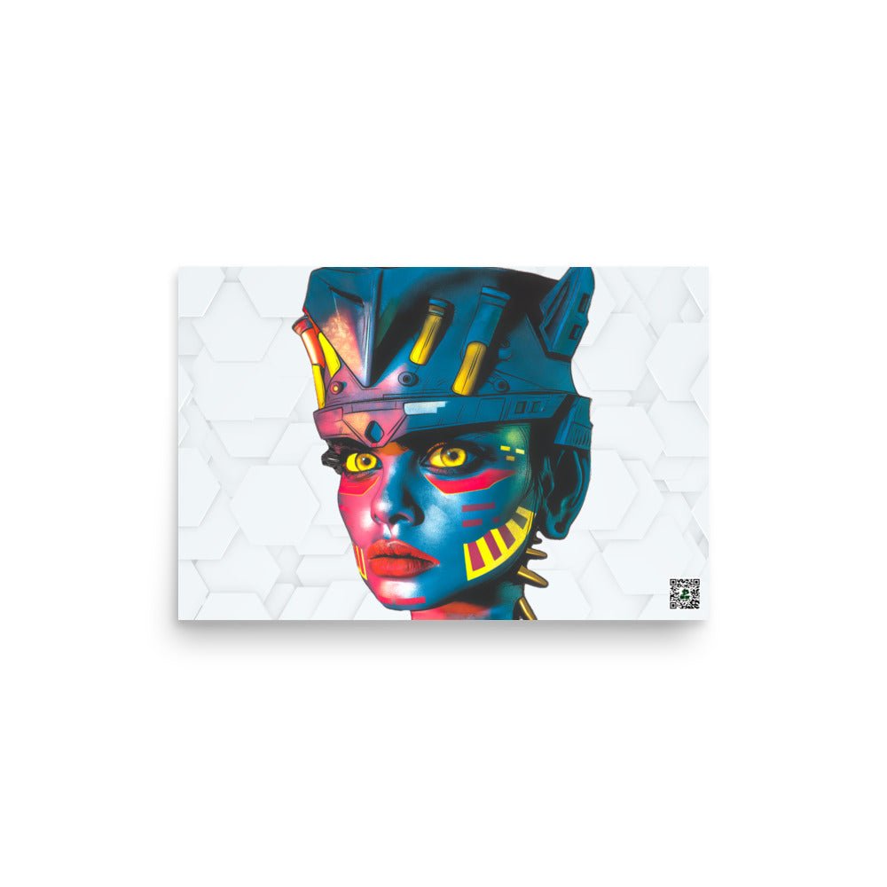 Cyber Empress - Photo paper poster - White Hex Colorway - BBairt