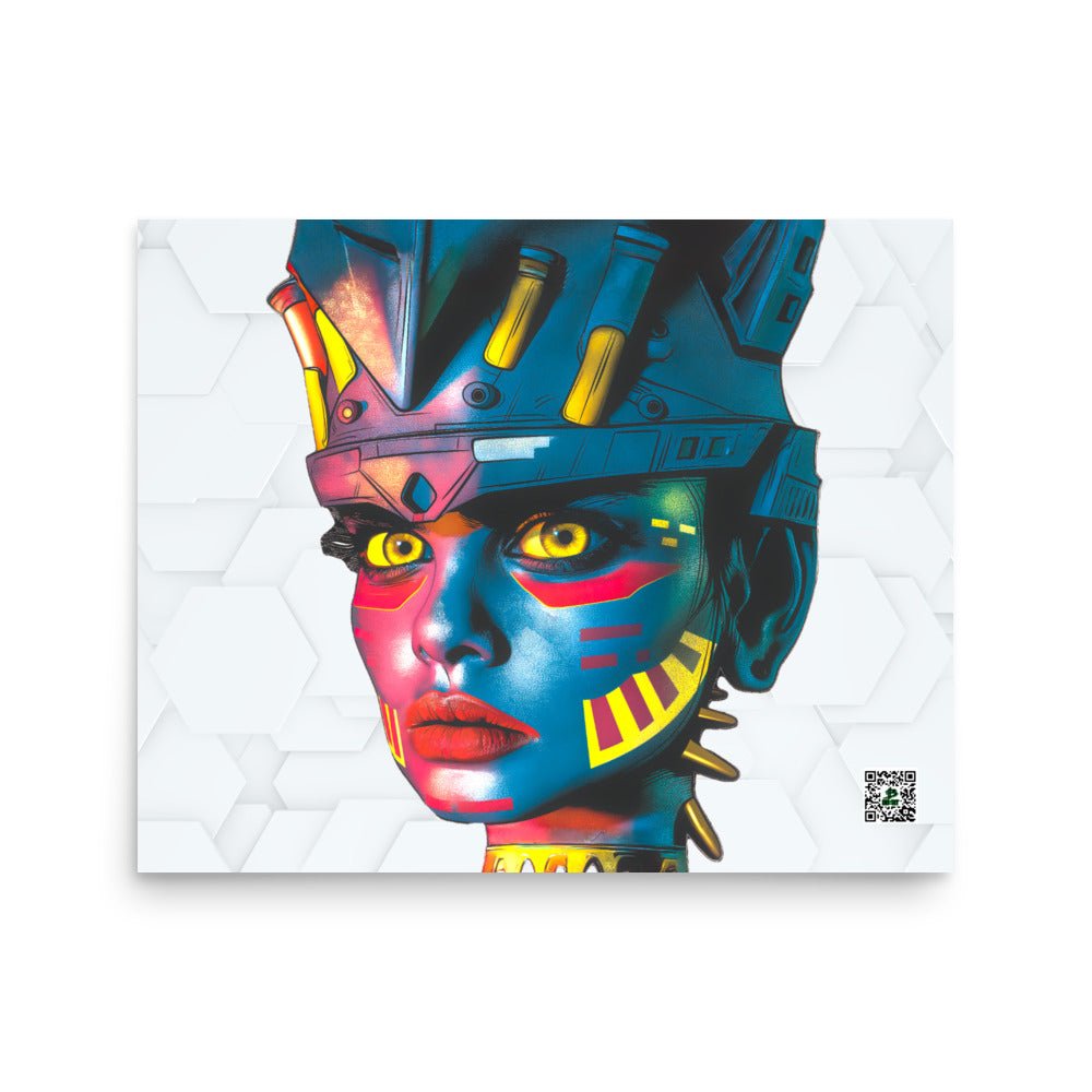 Cyber Empress - Photo paper poster - White Hex Colorway - BBairt