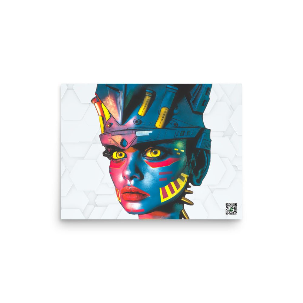 Cyber Empress - Photo paper poster - White Hex Colorway - BBairt