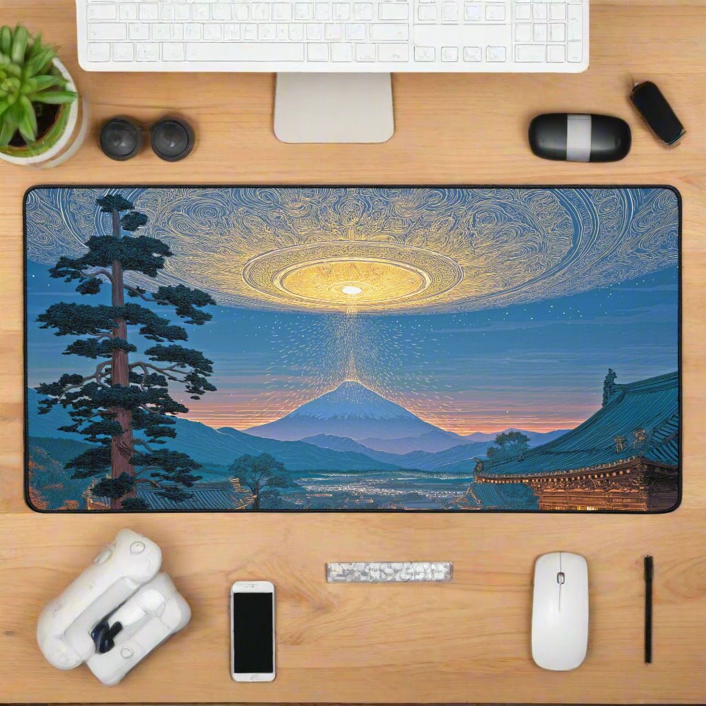 Dawn Over the Celestial Gate - Desk Mat - BBairt