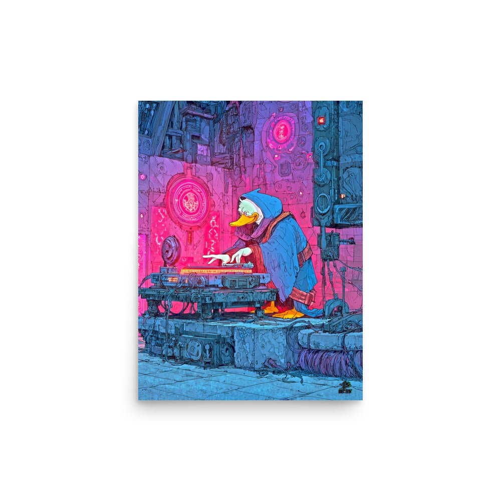 Dax the Duck DJ - Photo Paper Poster - BBairt