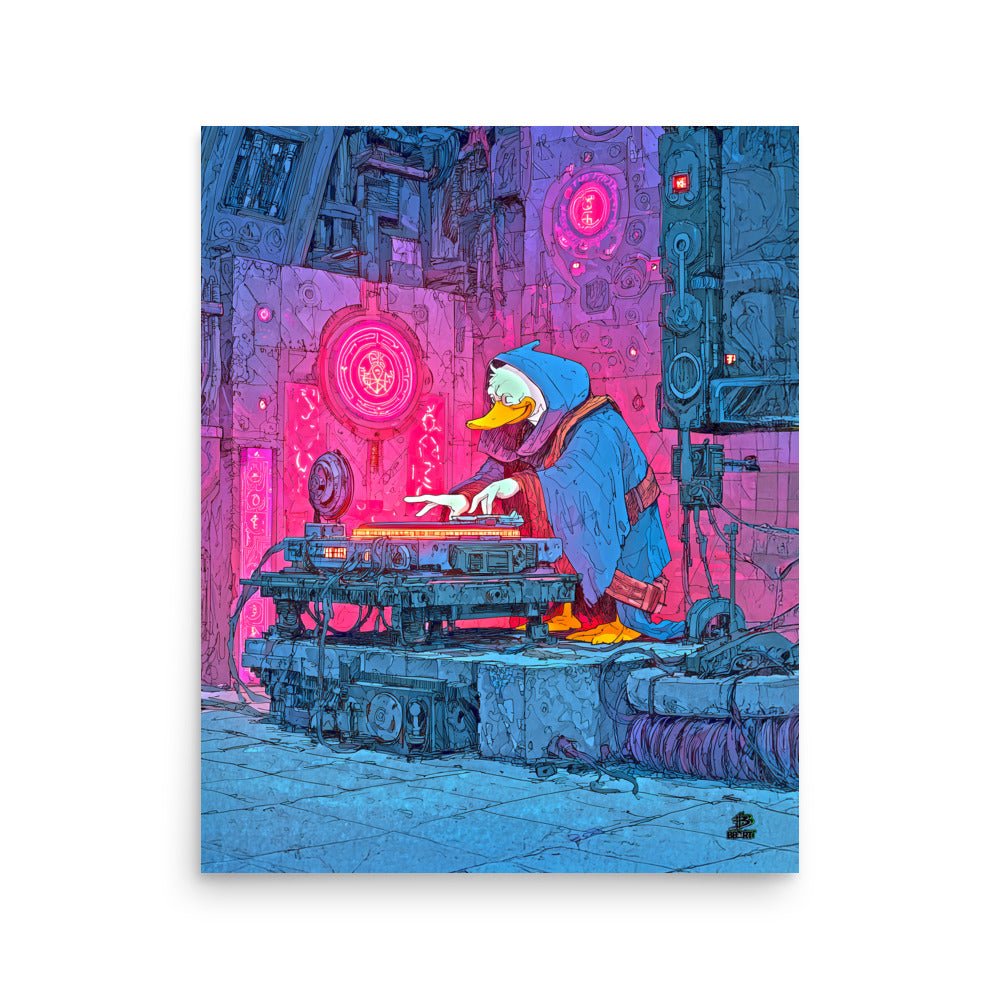 Dax the Duck DJ - Photo Paper Poster - BBairt
