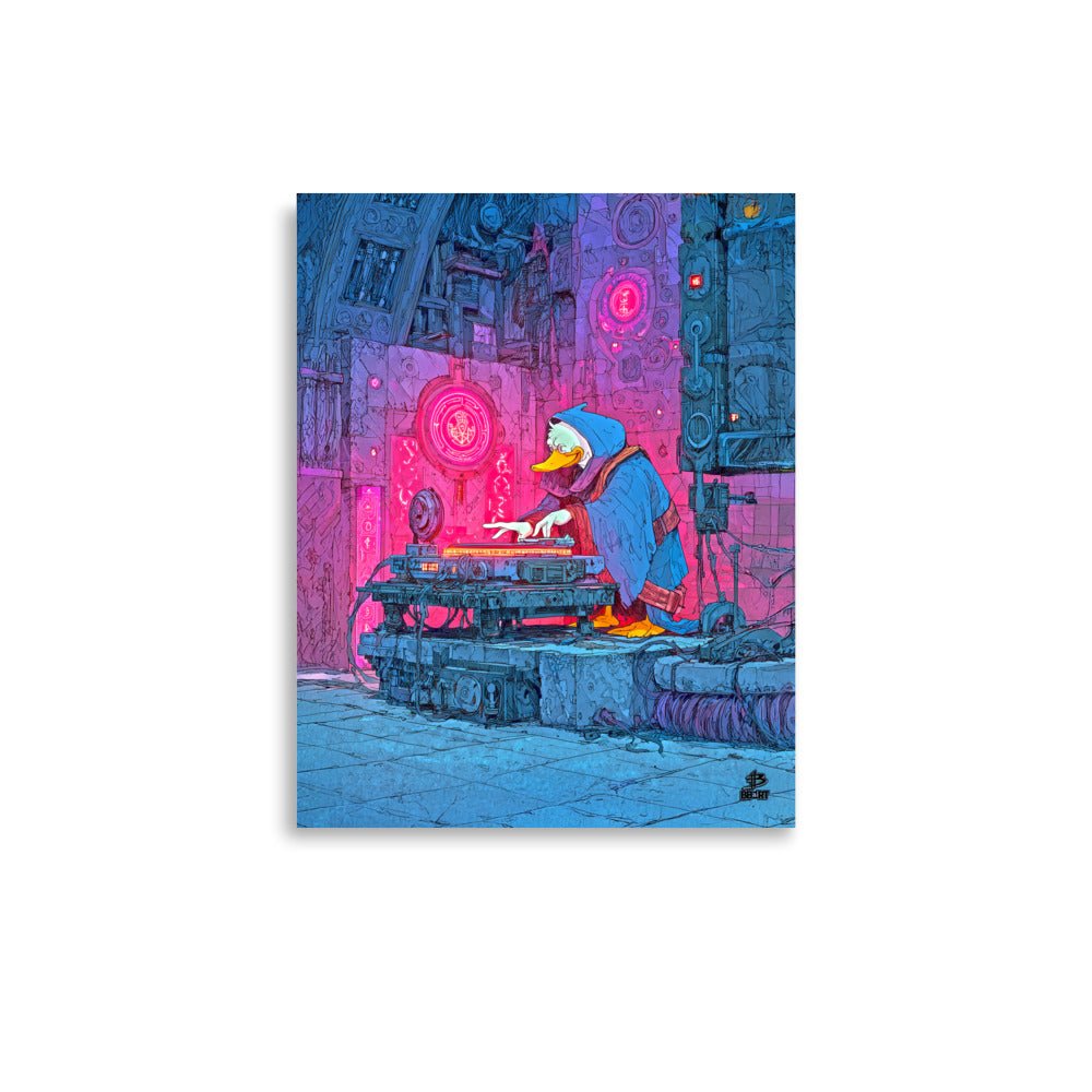 Dax the Duck DJ - Photo Paper Poster - BBairt
