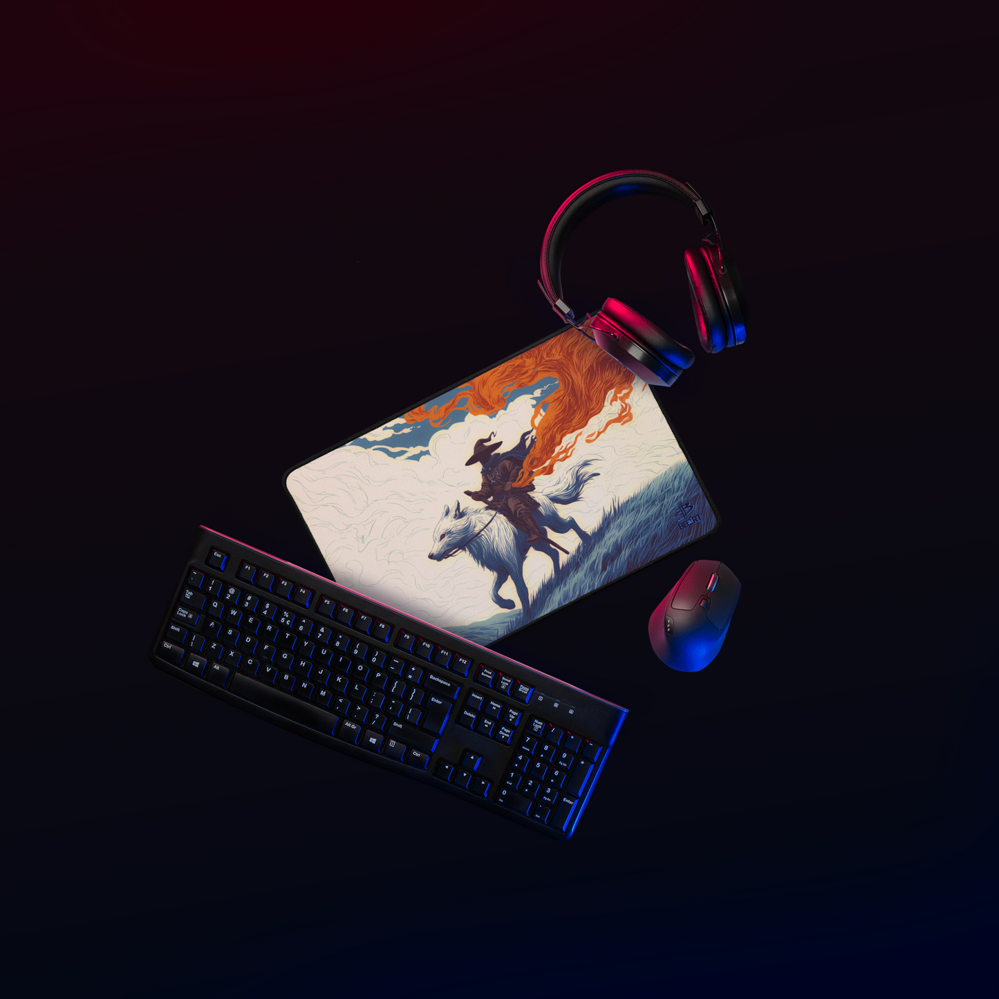 The Embertrail Rider – Desk Mat