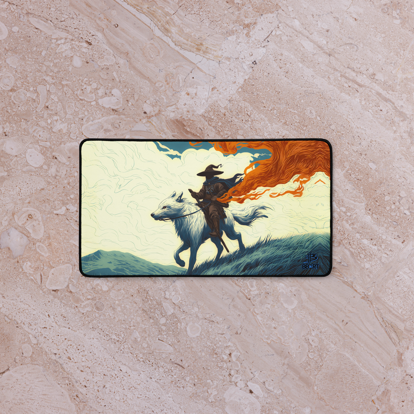 The Embertrail Rider – Desk Mat