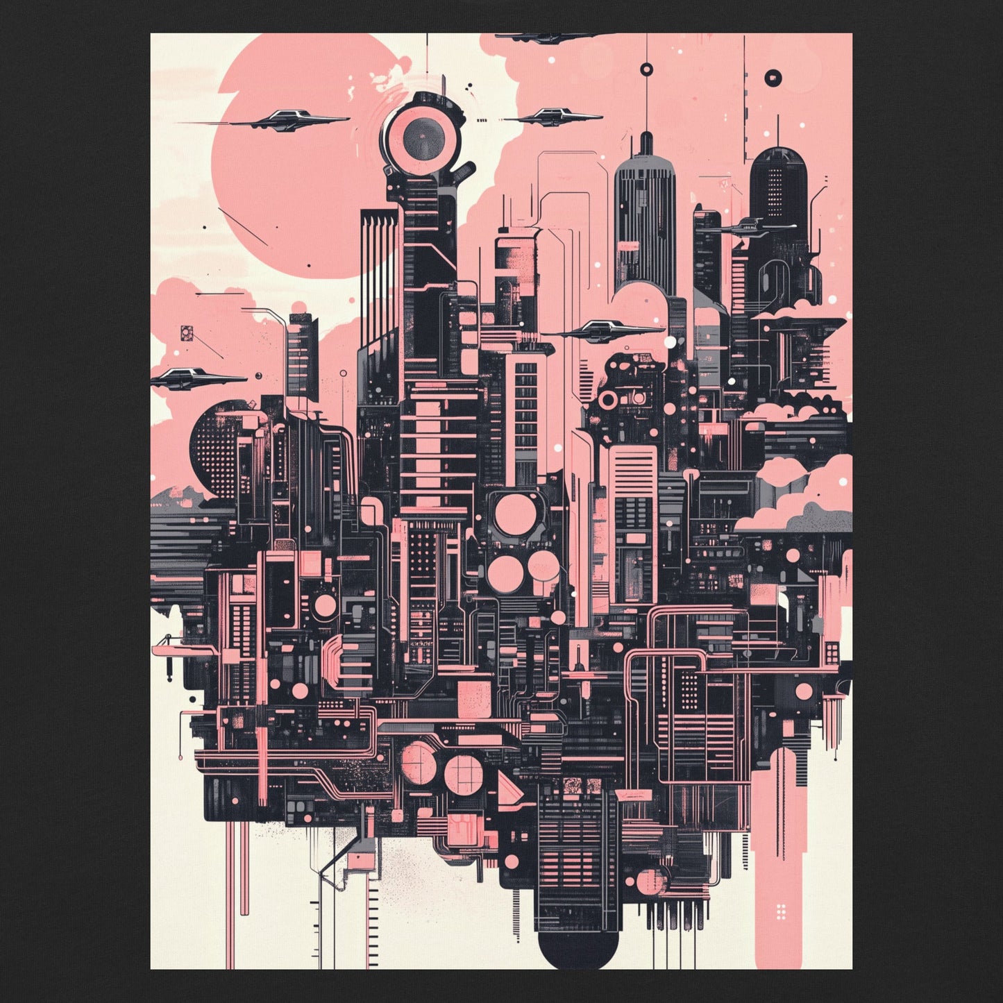Ecliptica Metropolis - Unisex garment - dyed heavyweight t-shirt - BBairt