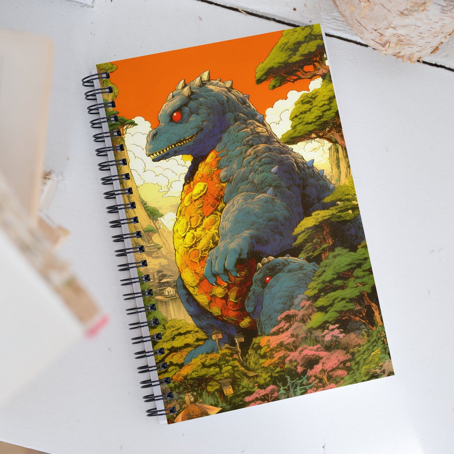 Eggora the Gentle Kaiju - Spiral notebook - BBairt
